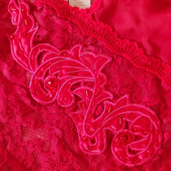 Victoria secret "Vintage" Red One Piece Lingerie -L - Picture 2 of 4